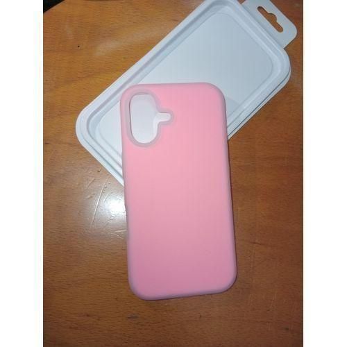 Jelly Liquid Silicone Pouch Case Cover For Iphone 16 - Pink