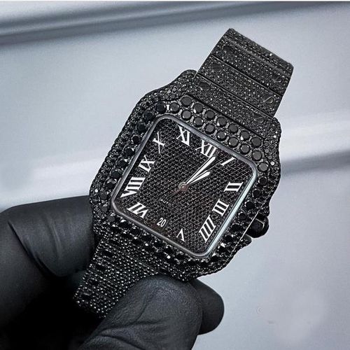 Top Black Stone Fancy Unisex And Unique Wrist watch 001 + Bracelet 4 Guys