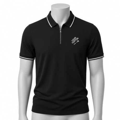 Men’s Premium Front Zip Polo Shirt – Breathable Casual & Everyday Wear 3XL