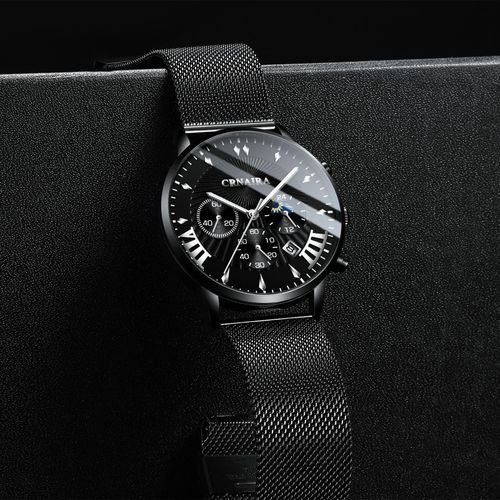Men Quality Wristwatch - Black
