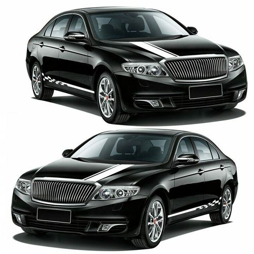 12mm Ornamenting CarStripe WithDOUBLELINE Sticker Decal-2pcs