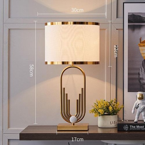 Art Deco Geometric Gold Luxury Table Lamp 58cm