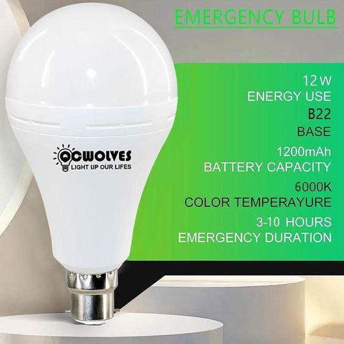 Emergency Light Bulb High - End LED E27-12W-Cool White
