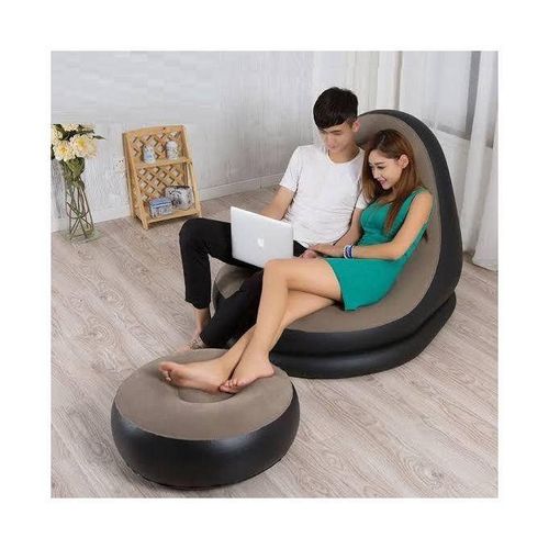 Inflatable Relaxing Sofa Chair + Foot Rest + Manual Pump