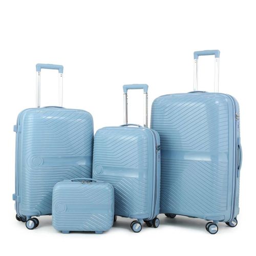 4 set Unbreakable Travel luggage - BLUE
