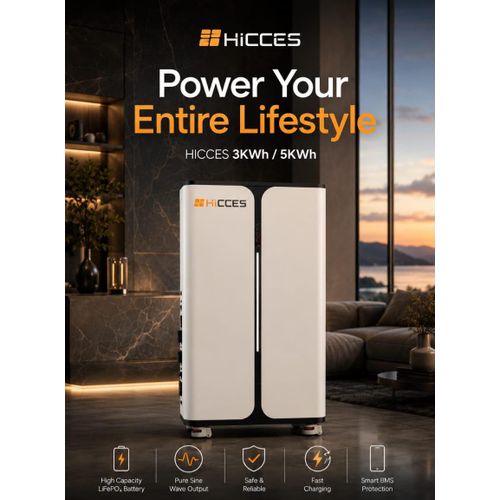 HiCCESS BlueCube 3kW/5kWh All-in-One Solar Generator – 5 Years Warranty