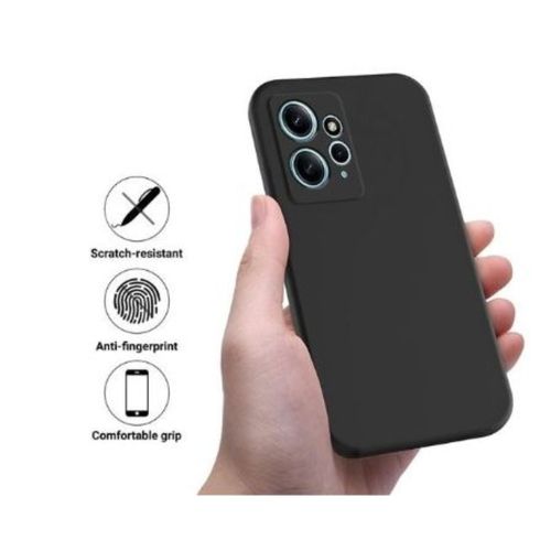 Silicon Back Case For REDMi Note 12 - Black