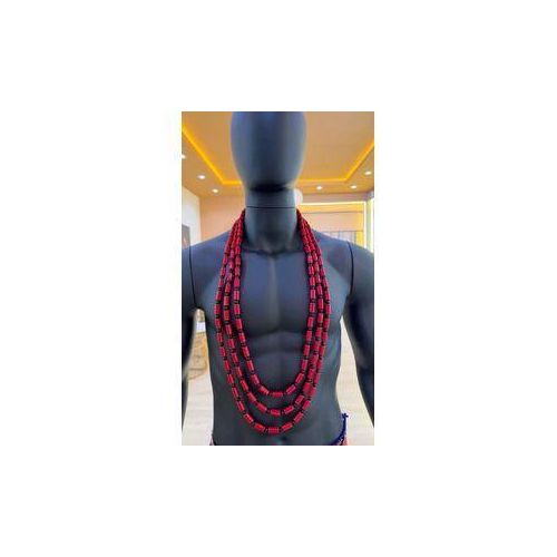 3pcs red and black traditional bead for men