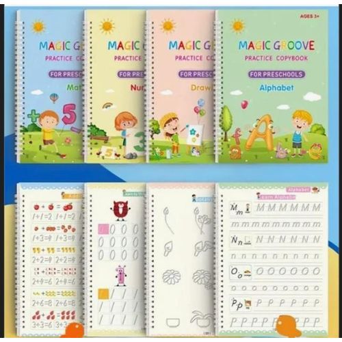 4in1 Magic Groove Practice Book Set For KidsEffective Learning Tool