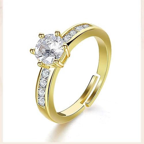 Resizeable Cubic Zirconia Engagement Ring