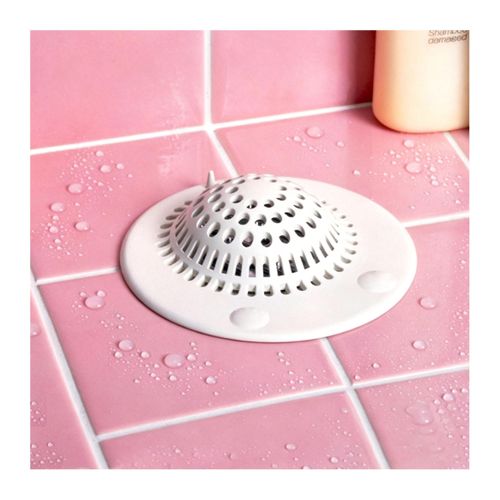 Silicone Drain Hair Catcher, Anti Clog Sink Drain Protector with Suction Cups for Bathroom Bathtub Kitchen