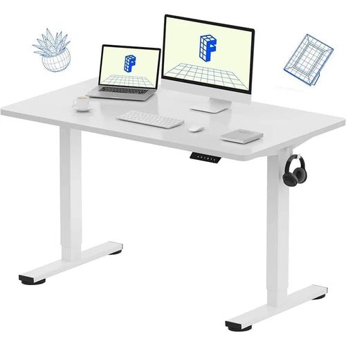 Modern Adjustable Height Electric Standing Desk(1.4mtr) White
