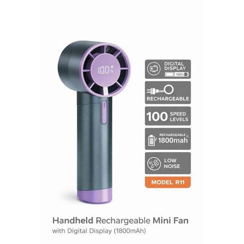 R11 Rechargeable Handheld Mini with Digital Display – 1800mAh, 100 Speed Levels