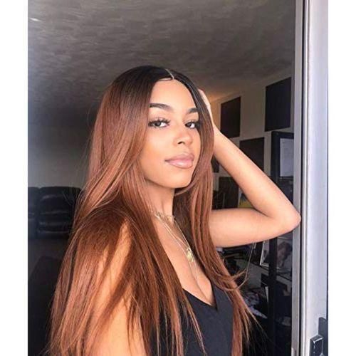 Double D Chocolate Color With Middle Part Closure Wig