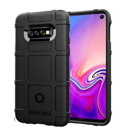 Rugged Shield Back Case For Samsung S10 4g - Black
