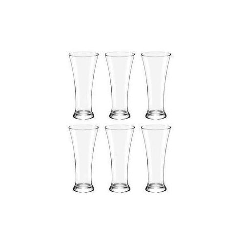 6-Piece Ocean Tall Drinking Glass Set - 400ml Crystal Clear Glasses for Water, Juice & Soft Drinks