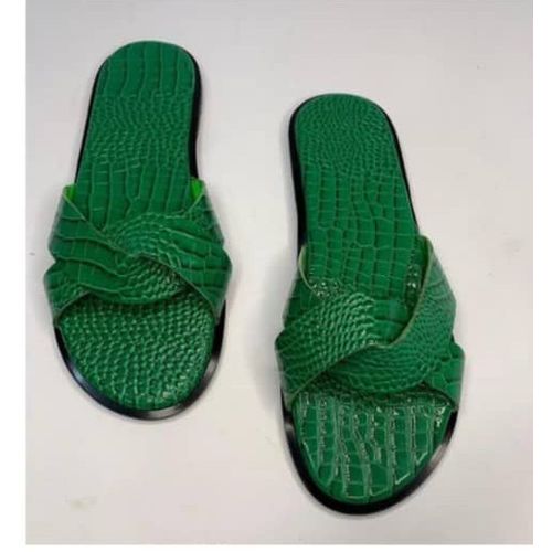 Classy Ladies Flat Slippers _ Green