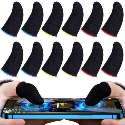 12Pcs Gaming Finger Sleeves Game Gloves Thumb Finger Cots
