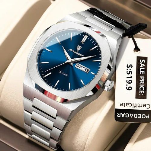 Men's Classic Quality. Blue Face stainless steel