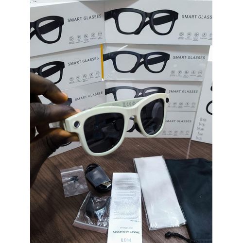 M01 PRO AI Smart Glasses with UHD 4K Video Camera AI Photo Translation Glass Object Recognition Chatgpt for ANC BT Call Music features with 2 lens1080P Camera
