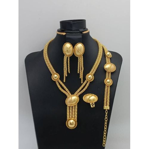 DUBAI SOVEREIGNTY: 4-PIECE ICED-OUT GOLD ZIRCONIA ENSEMBLE