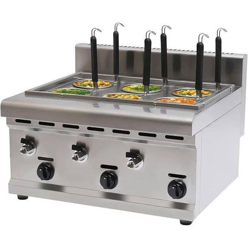 Commercial Pasta Cooker Boiler With 6 Strainer Baskets LPG Gas For Restaurant