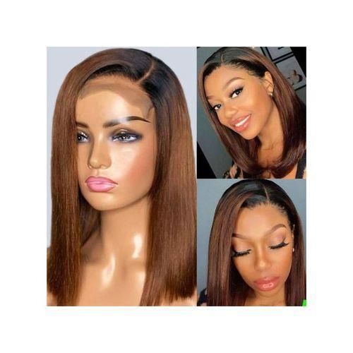1B4 Bob Straight Wig-Ombre Brown Color