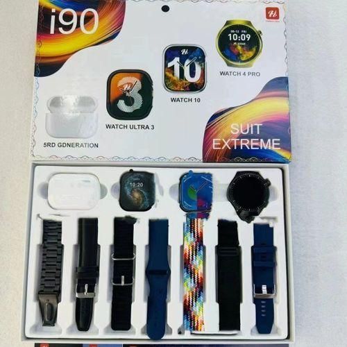 SMARTWATCH SUITE WITH 7 STRAPS 3 WATCHES AND EARBUDS