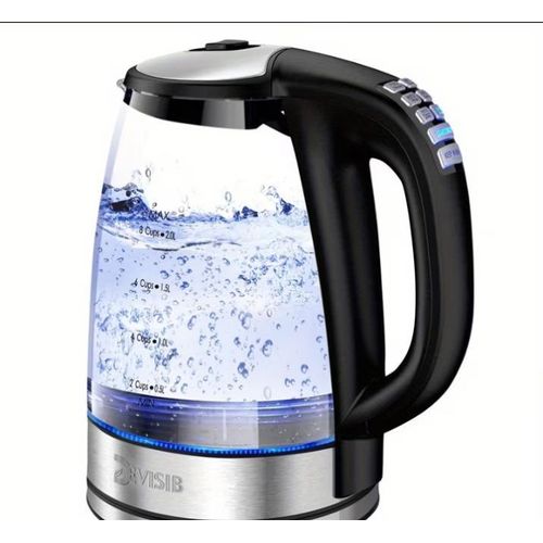 Electric Glass Kettle, 2200W Fast Boiling, Temperature Control, 4-Hour Keep Warm, 2.0L Tea Kettle And Hot Water Boiler, Water Heater And Teapot, Auto Shut-Off And Boil-Dry Protection, Perfect for Coffee, Tea And Hot Water, Matte Black