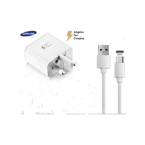 Adaptive Fast Charging Wall Charger (15W, USB-A) with USB-C Cable – UK 3-Pin Plug
