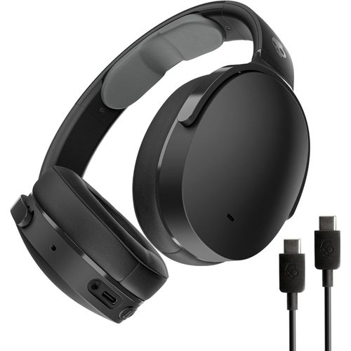 Hesh ANC Wireless Over-Ear Bluetooth Headphones with Extra USB-C Charging Cable, Active Noise Canceling, 22 Hrs Battery, Foldable Lightweight Design, Microphone iPhone Android - True Black