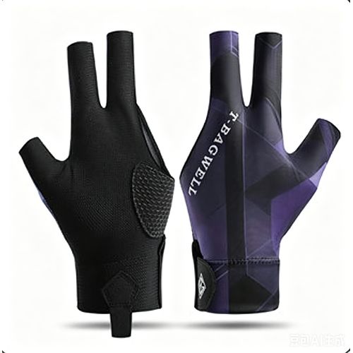 1 purple ice silk billiard glove, soft and fit, helping you hit the ball accurately in billiard games