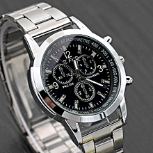 Mens Watch With Stainless Steel Band &amp; Multi-tone Dial