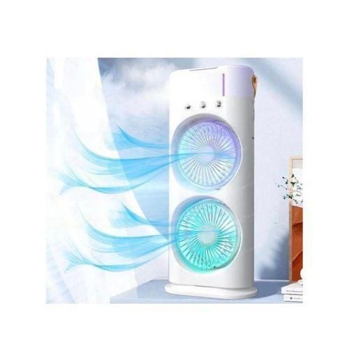 Double ended New Auto Rotatable - rechargeable - cooling mist spray fan. Rechargeable Circulating Fan
