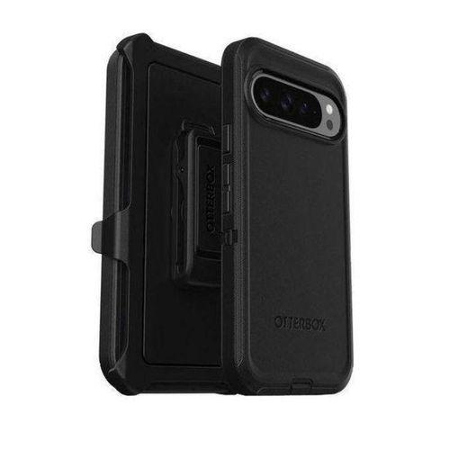 Otter Box Google Pixel 9 Pro XL Defender Series Case - Black, Rugged & Durable, With Port Protection, Includes Holster Clip Kickstand