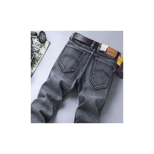 Quality Non Fade Grey Jean For Men-Grey