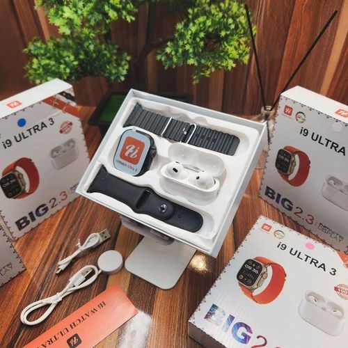 I9 Ultra Smart Watch With 2 Straps + Free Airpods