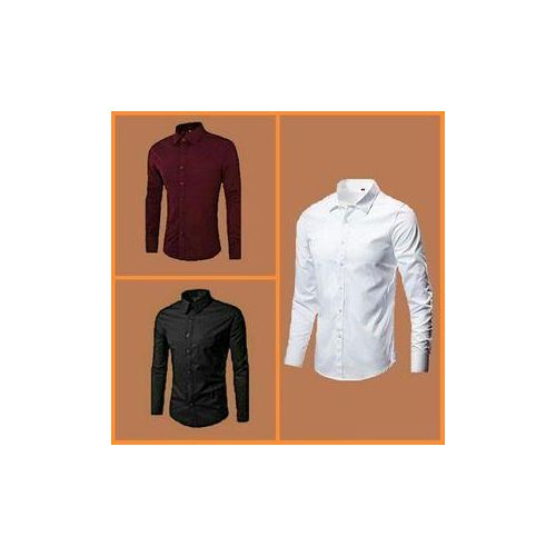 3 in 1 Men's Plain Long Sleeve Shirts