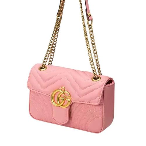 Pink -Trendy Ladies Bag Cross-Body Bag With Chain Strap Outing Bag