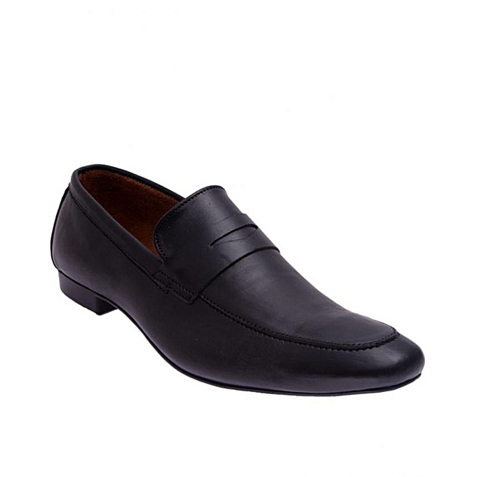 O Tega Formal Slip on Shoes  With Belt Detail Black 