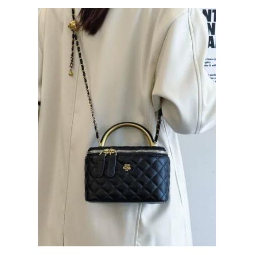 Box Rhombus ladies Handbag- Black