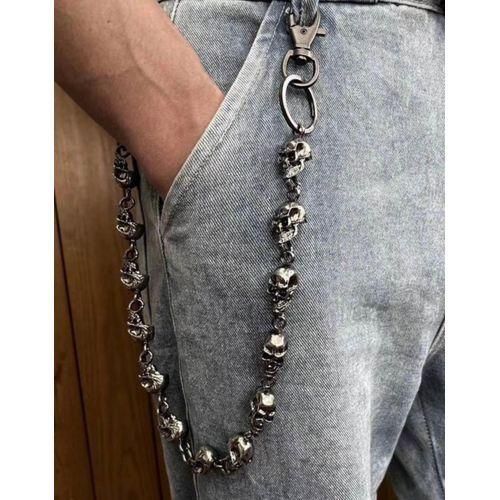 Men Classy Vintage skull jean chain