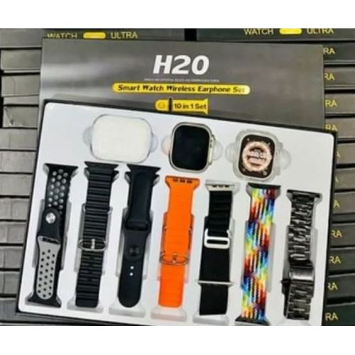 H20 Ultra Smartwatch 10 In 1 With Earbud And 1 Watch Case