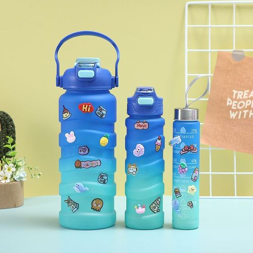 Blue Adult and kid 3in1 water bottle