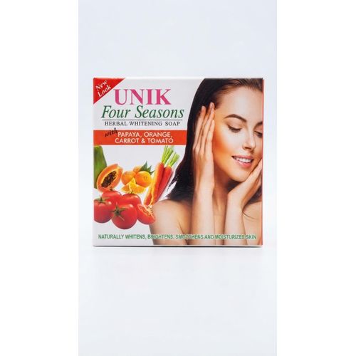 Four Seasons Herbal Cleansing Soap with Papaya, Orange, Carrot and Tomato - 135g (4-in-1 Pack)