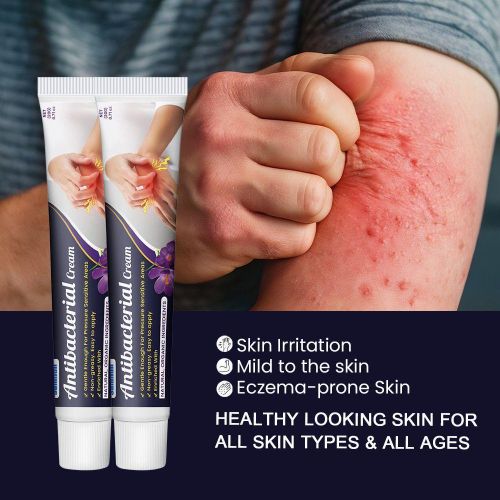 Eczema Relief,and Ringworm Treatment skin infections Antibacterial Cream-Moisturizer For Infection & Itchy Skin,Antibacterial Cream, Anti-Itch Ointment, Skin Infection Treatment, Medicated Moisturizer, Antiseptic Cream