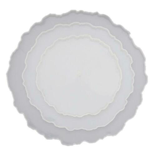 Three layer Irregular Fruit Disc Big Plate Resin Silicone Mold Oversized Tray Craft Mould NewB NO5119