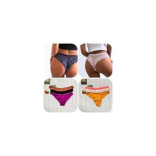 Very sexy v lace panties for women 6 pieces blue black brown