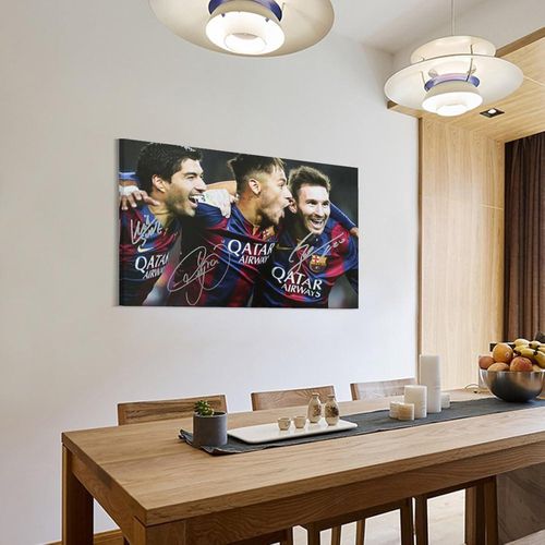Lionel Messi & Luis Suarez & Neymar MSN Poster Print Canvas Painting Wall Art Modern Home Decor Hanging Poster Picture Wall Picture Prints Gift