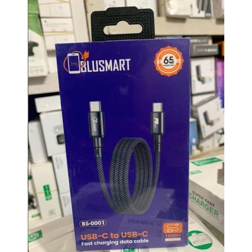 Fast Charging Cable BluSmart(Model:BS-0001) Type C to Type C